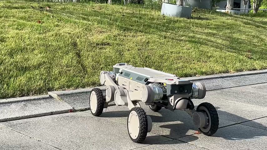 Robot conducting an inspection at a logistics facility